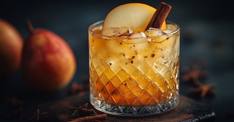 Spiced Pear Mezcal Smash Cocktail 